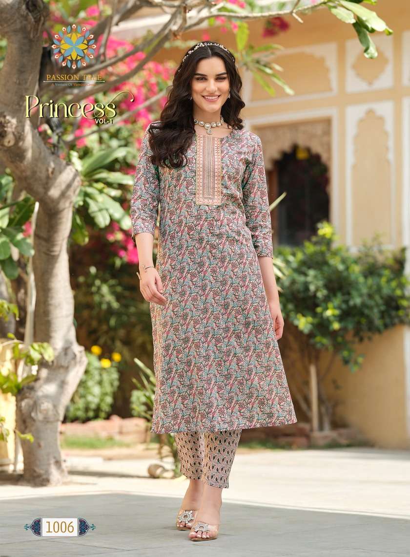 Passion Tree Princess Vol-1 – Kurti With Pant  Wholesale Catalog