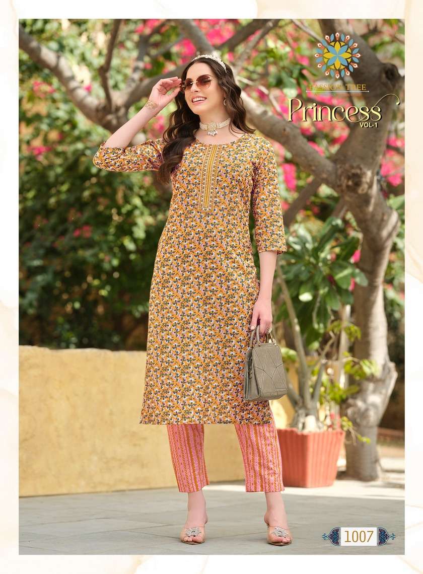 Passion Tree Princess Vol-1 – Kurti With Pant  Wholesale Catalog