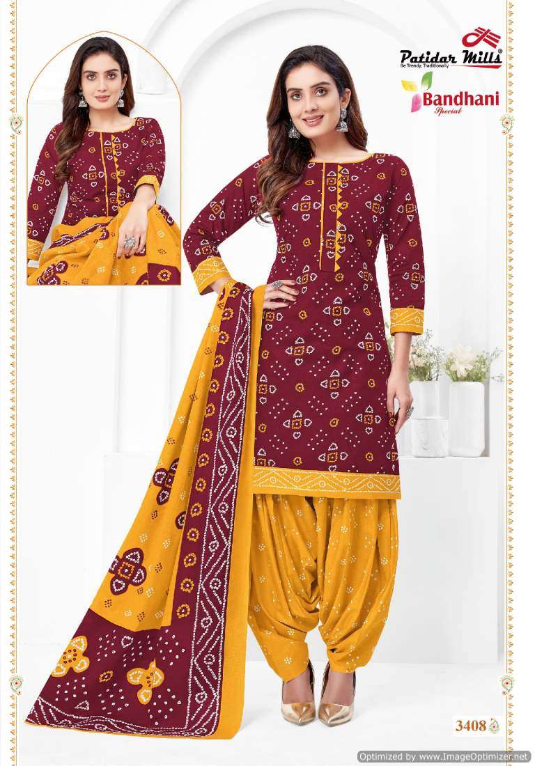 Patidar Mills Bandhani Special Vol-34 – Dress Material - Wholesale Catalog