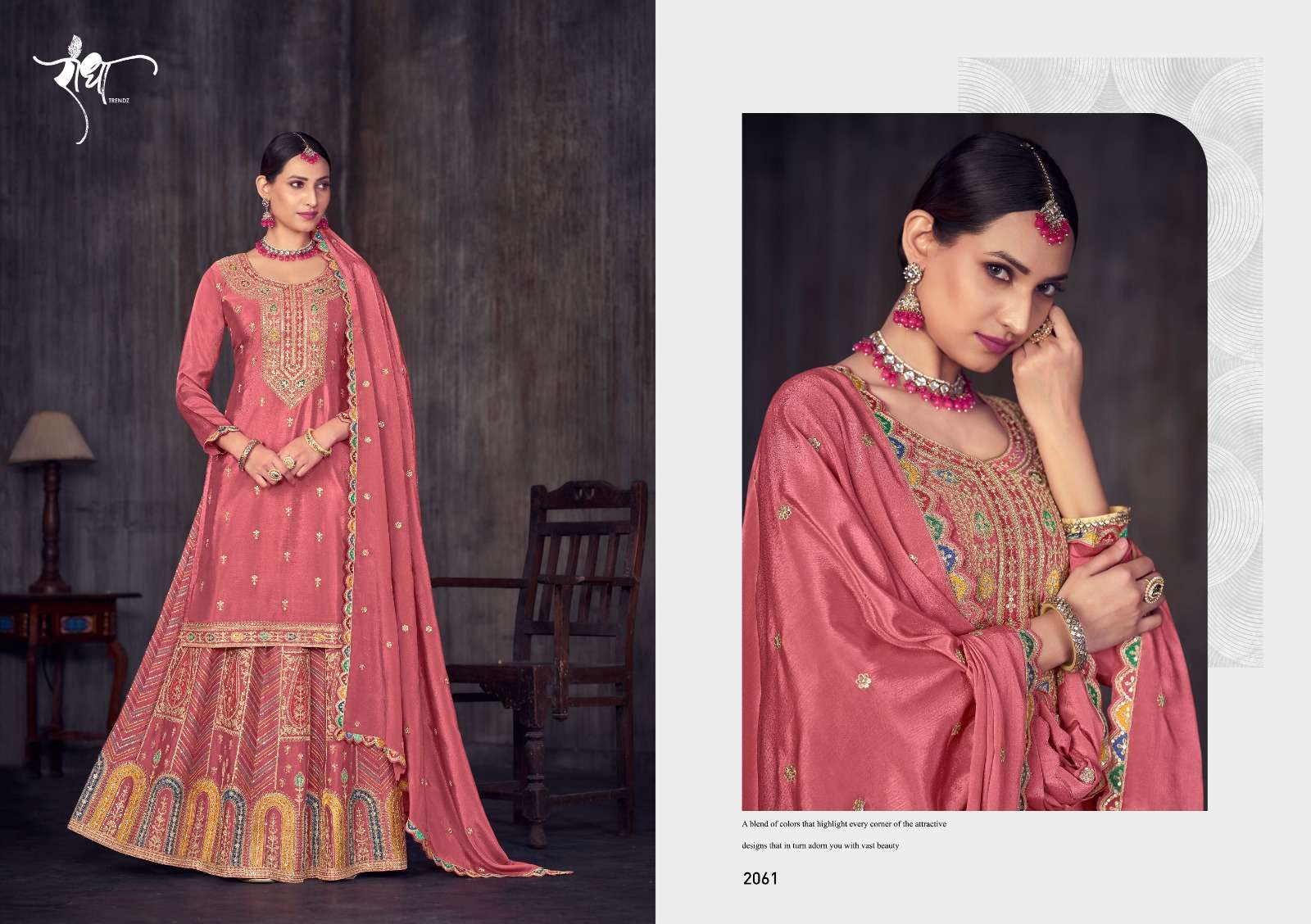 Radha Ghoomar Premium Chinon Designer Salwar Suits Wholesale catalog