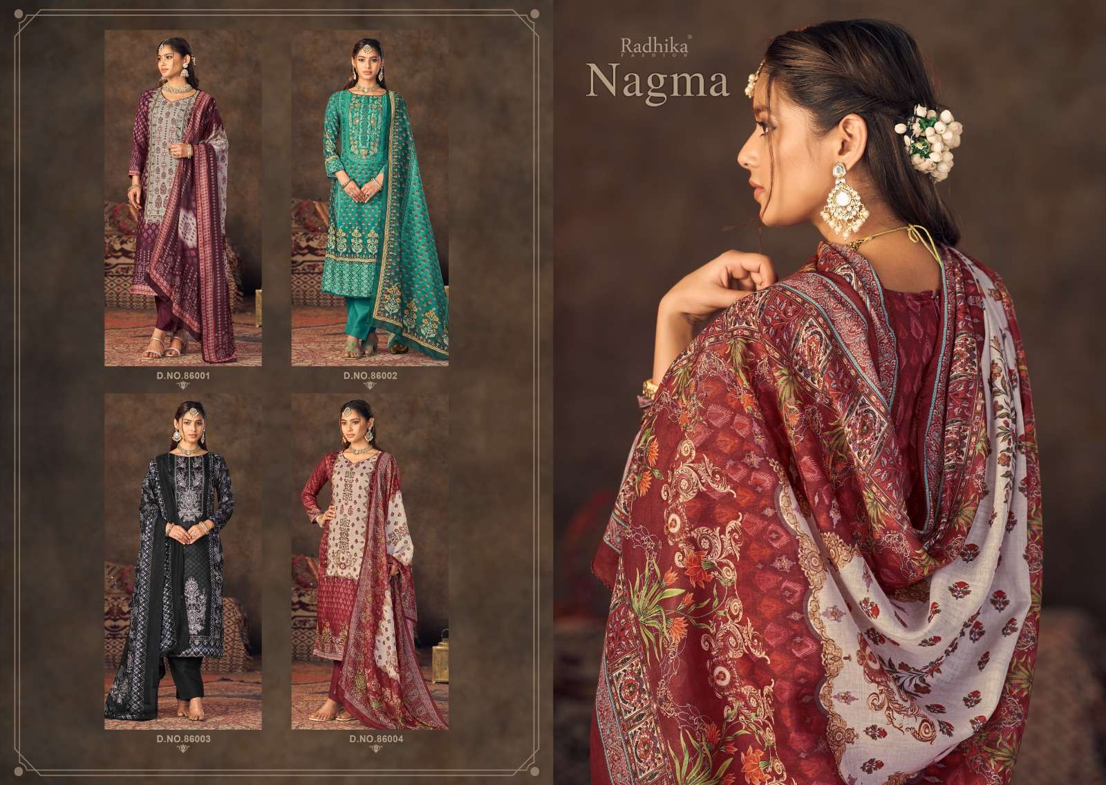 Radhika Azara Nagma Rayon Digital Printed Dress Material Wholesale catalog