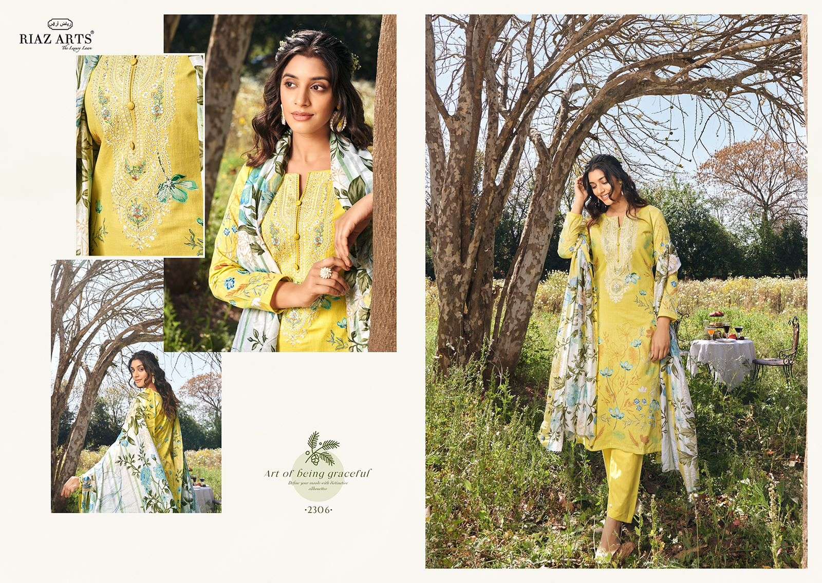 Riaz Arts Khwaab Karachi Lawn Camric Digital Printed Dress Material Wholesale catalog