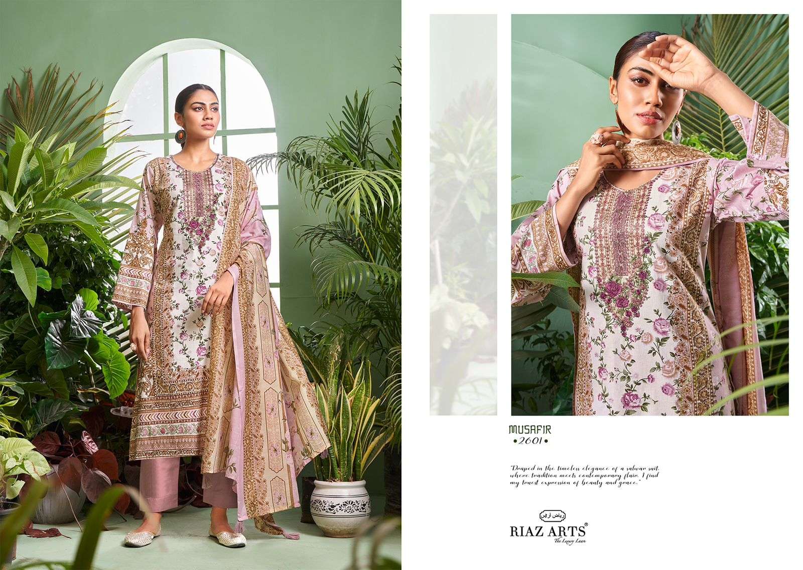 Riaz Arts Musafir Vol 2 Lawn Digital Printed Dress Material Wholesale catalog