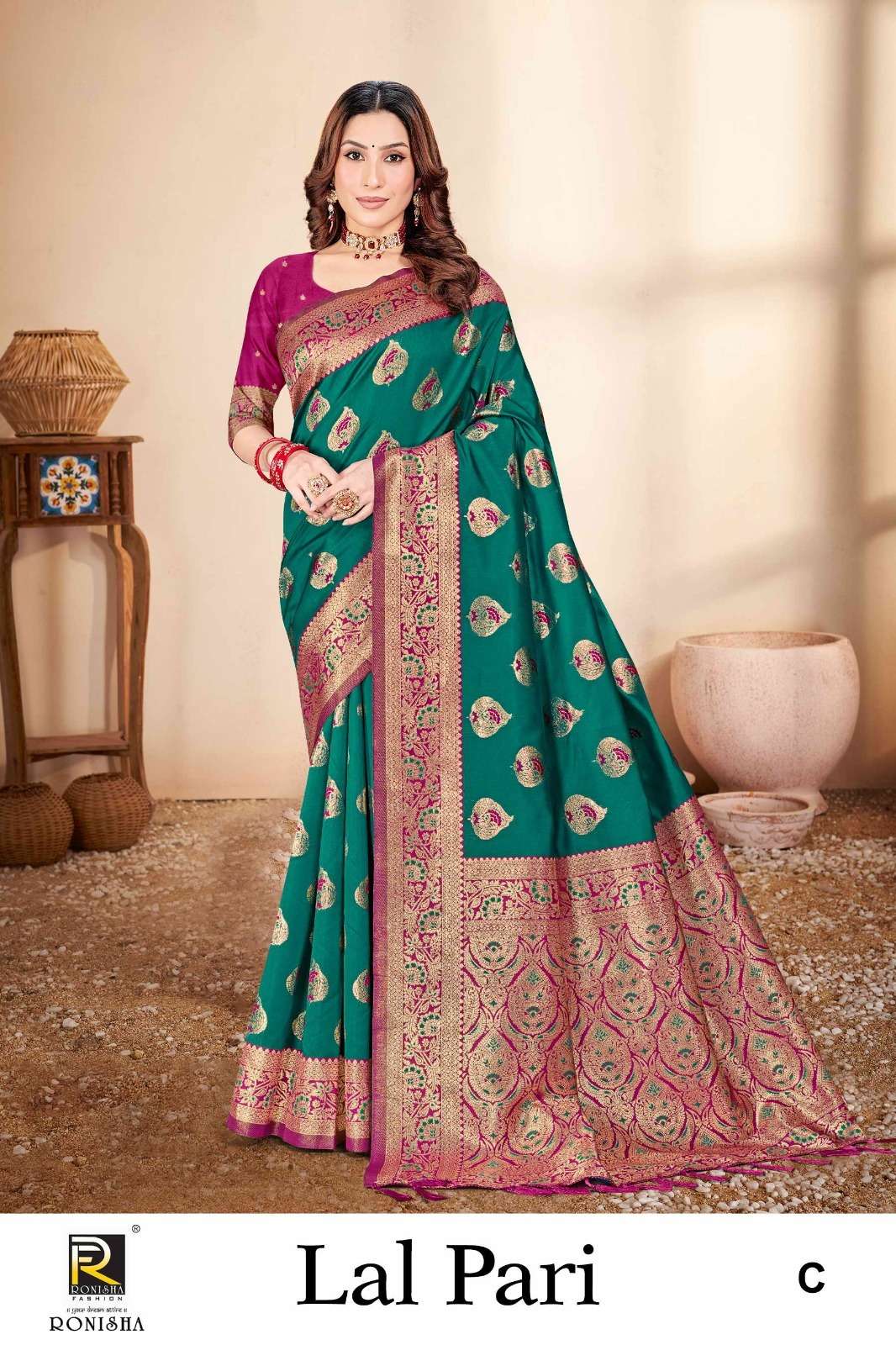 Ronisha Lalpari Banarasi Silk Saree Wholesale catalog