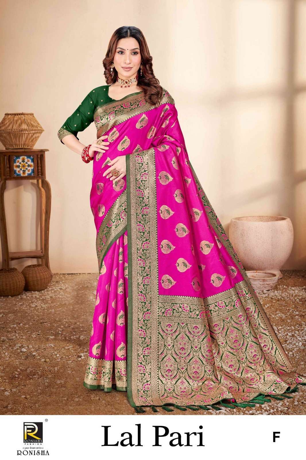 Ronisha Lalpari Banarasi Silk Saree Wholesale catalog