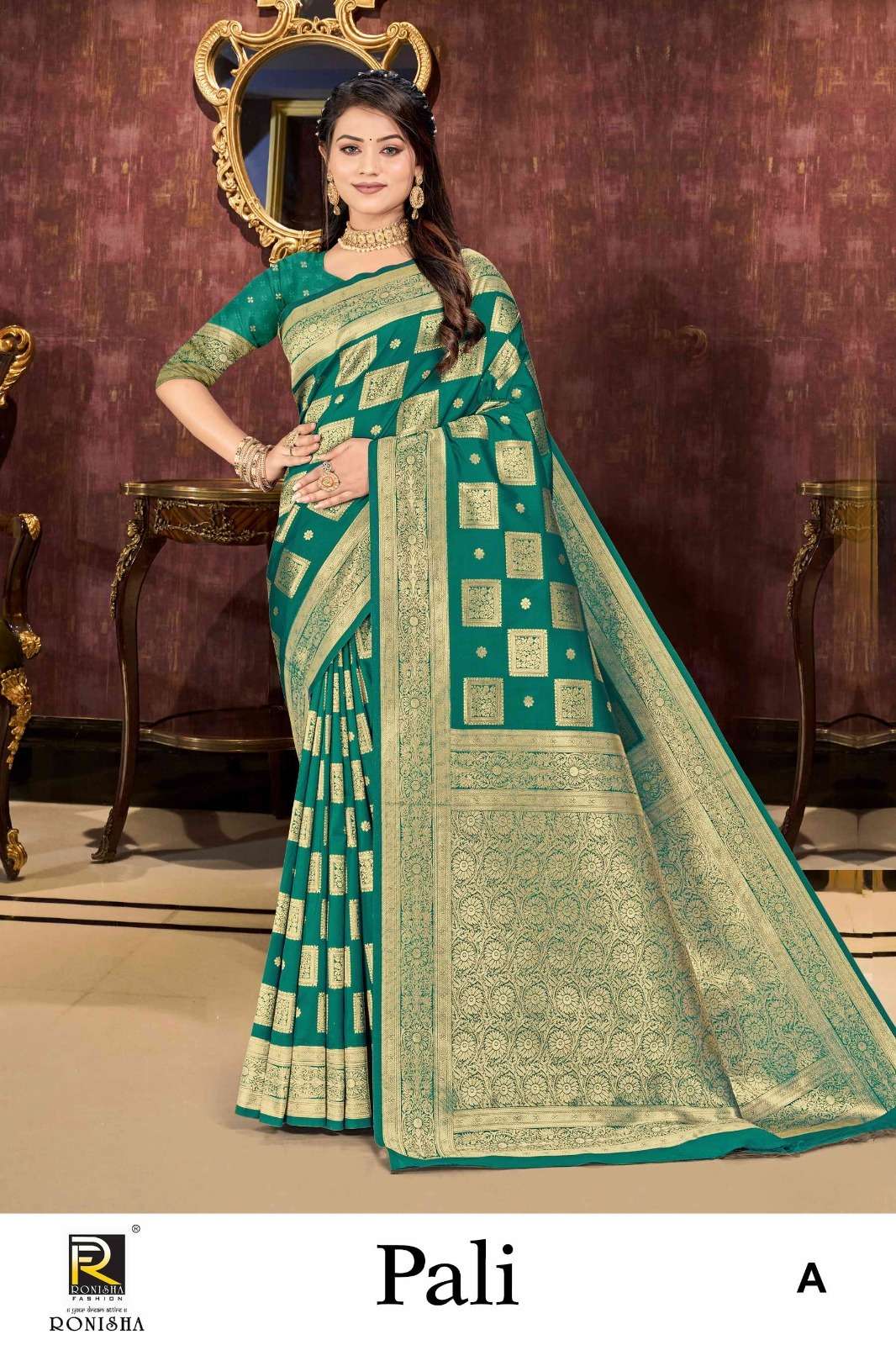 Ronisha Pali Banarasi Silk Saree Wholesale catalog