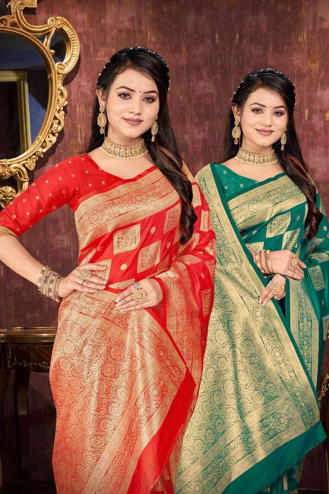 Ronisha Pali Banarasi Silk Saree Wholesale catalog