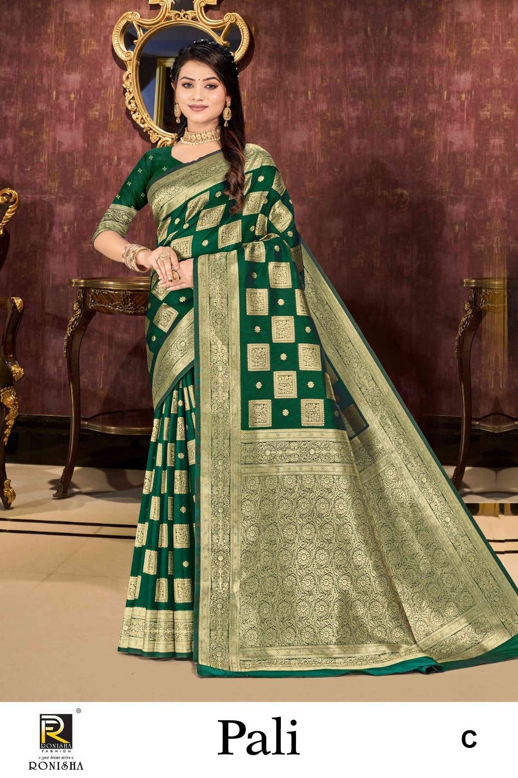 Ronisha Pali Banarasi Silk Saree Wholesale catalog