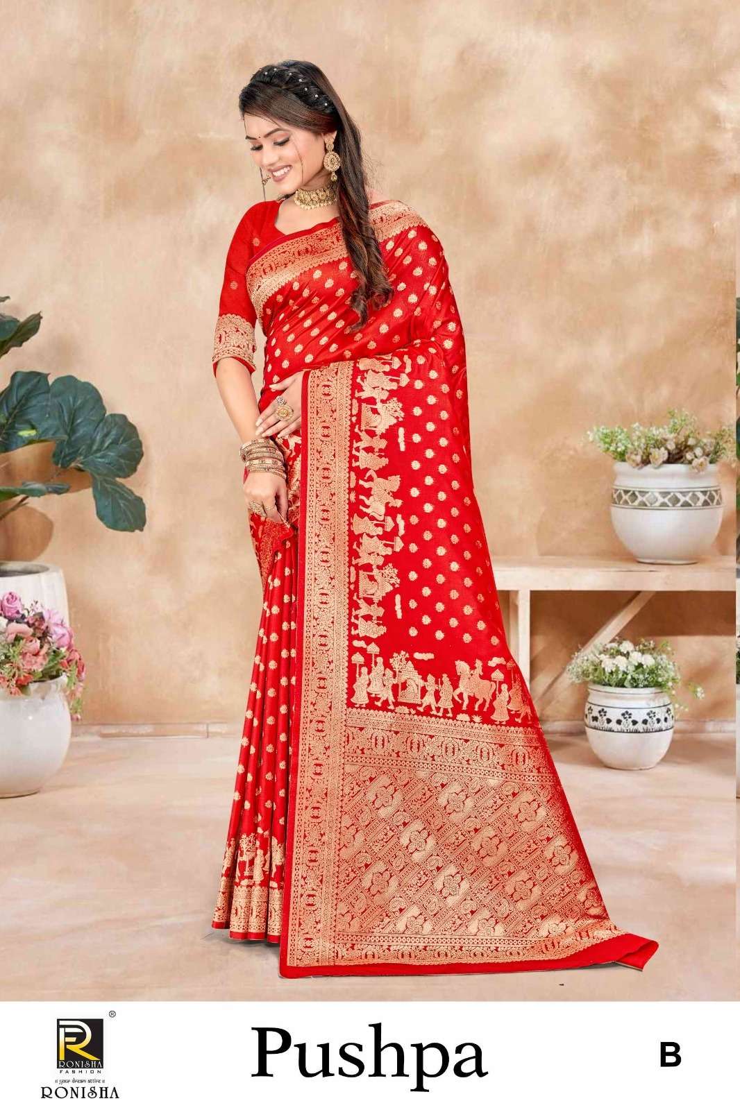 Ronisha Pushpa Banarasi Silk Saree Wholesale catalog