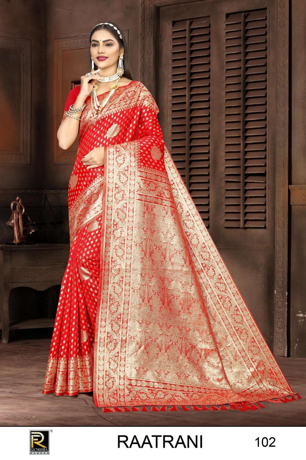 Ronisha Raatrani Banarasi Silk Saree Wholesale catalog