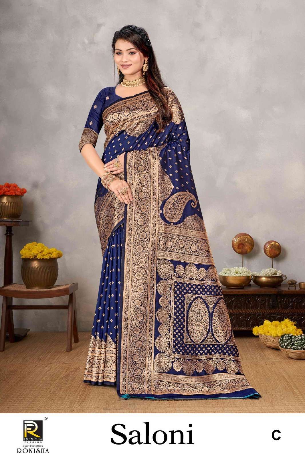 Ronisha Saloni Banarasi Silk Saree Wholesale catalog