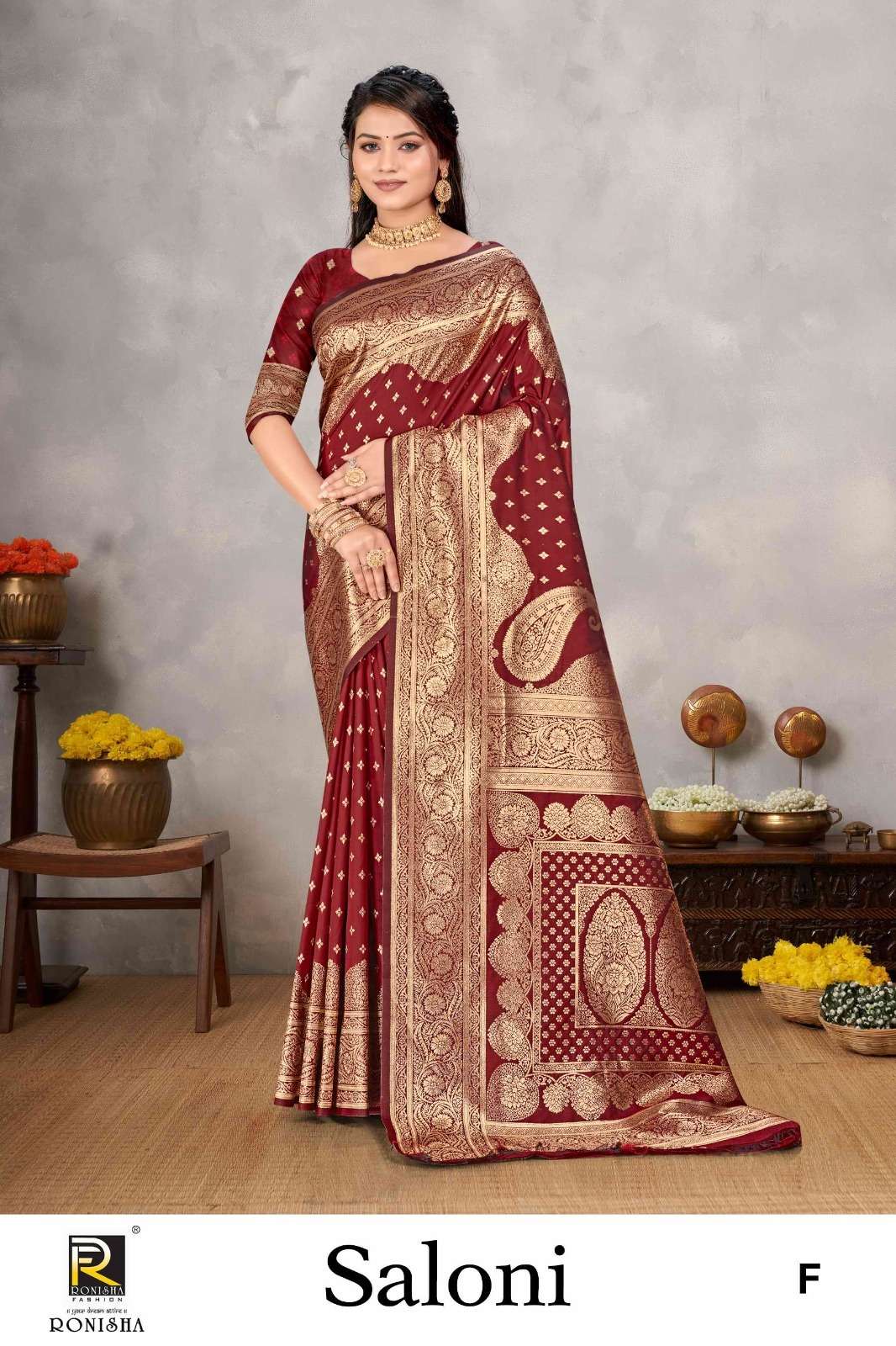 Ronisha Saloni Banarasi Silk Saree Wholesale catalog