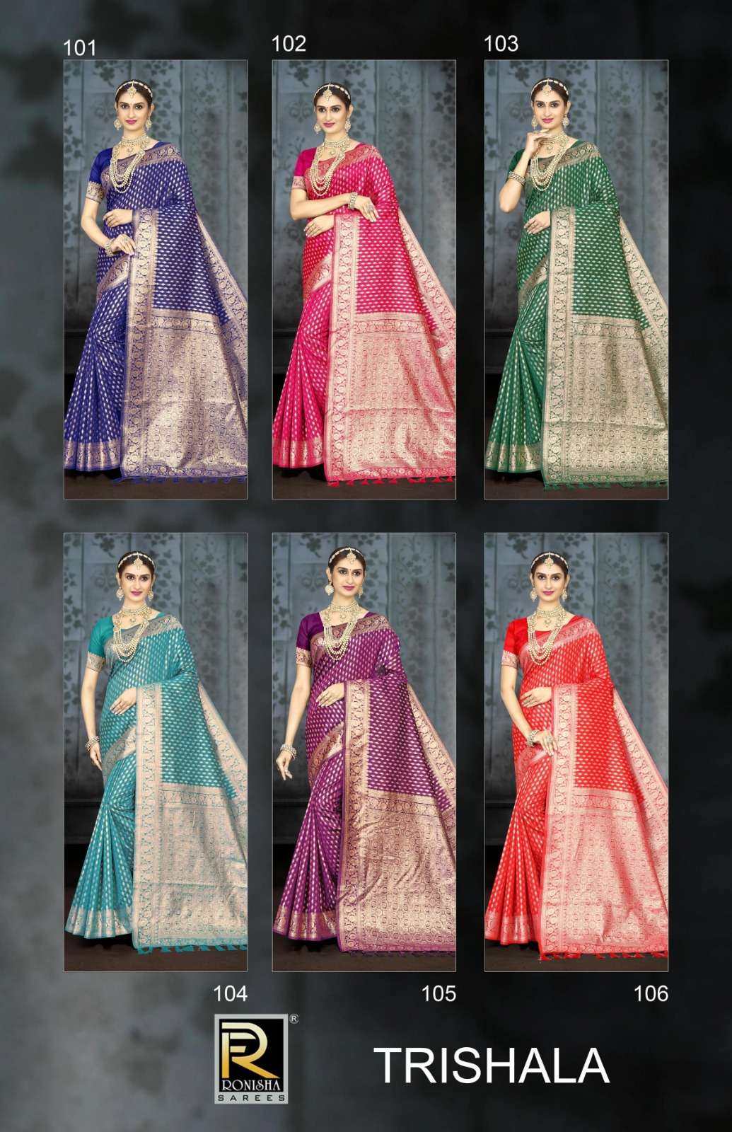 Ronisha Trishala Banarasi Silk Saree Wholesale catalog