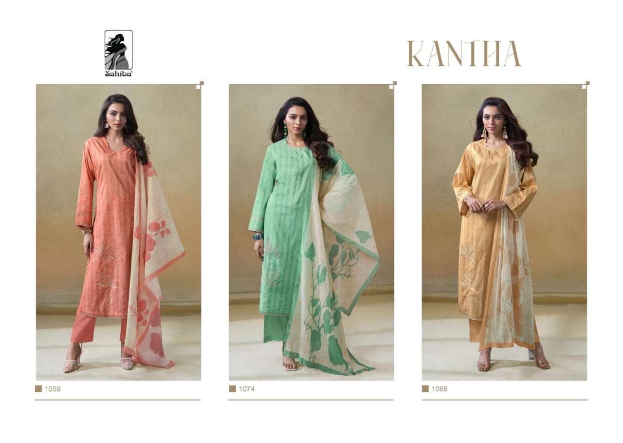 Sahiba Kantha Cotton Lawn Digital Print Salwar Kameez Wholesale catalog