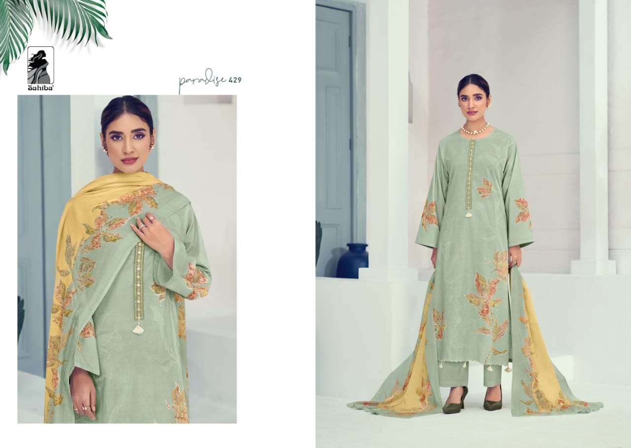 Sahiba Paradise Cotton Lawn Digital Print Salwar Kameez Wholesale catalog