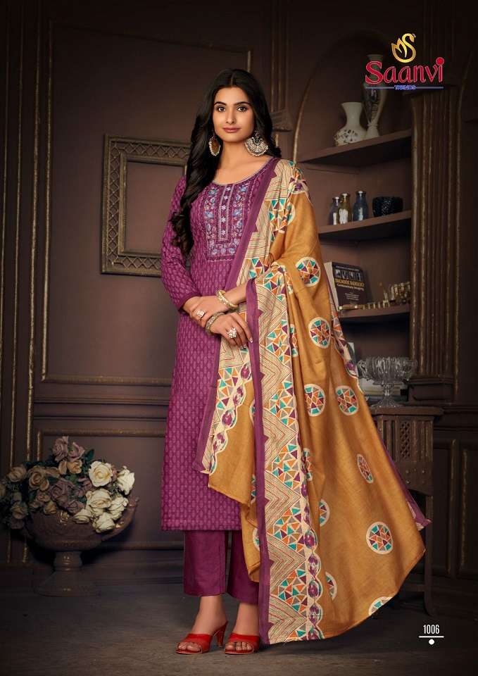 Sanvi Simran Vol-1 – Cotton Dress Material Wholesale Catalog