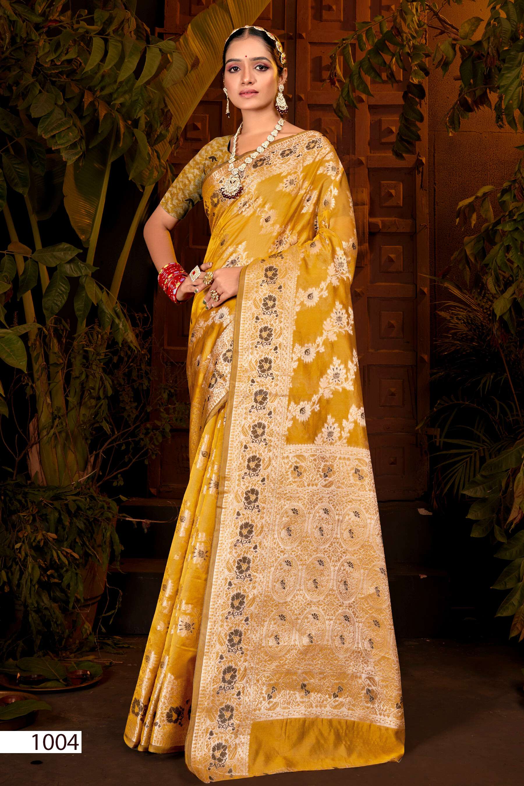 Saroj Haar Shringar vol.6 Premium cxc bright organza silk in bright matching  Saree Wholesale catalog    