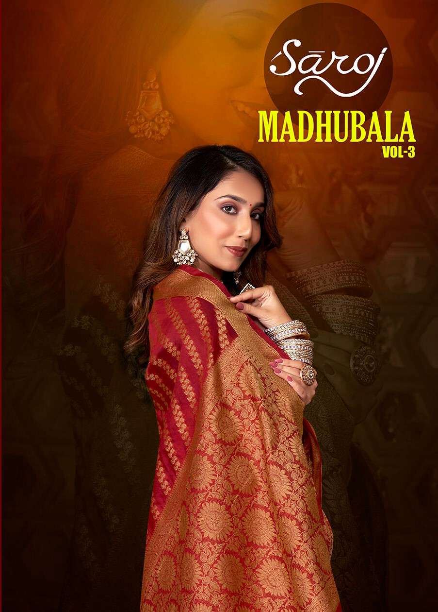 Saroj Madhubala Vol.3 Soft organza Wholesale catalog    