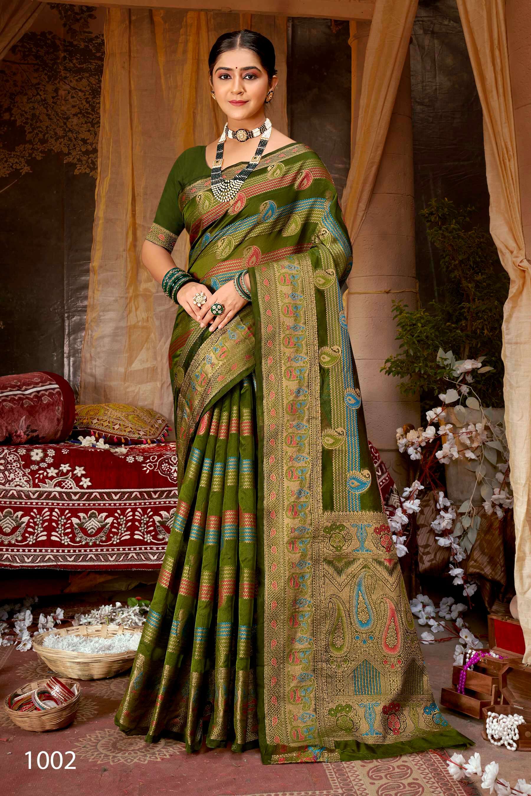 Saroj Mahika vol.1 Soft Orgenza Fabric with Heavy Rich Pallu Saree Wholesale catalog    