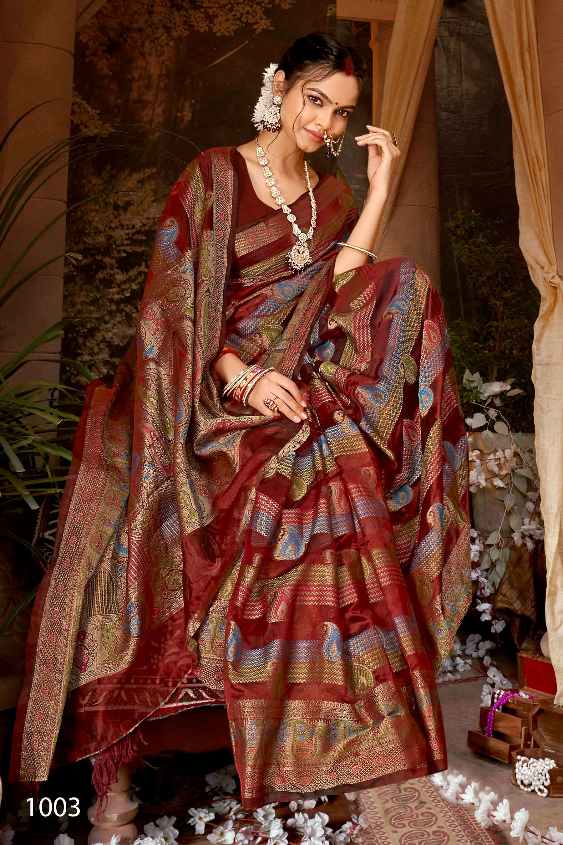 Saroj Mahika vol.1 Soft Orgenza Fabric with Heavy Rich Pallu Saree Wholesale catalog    