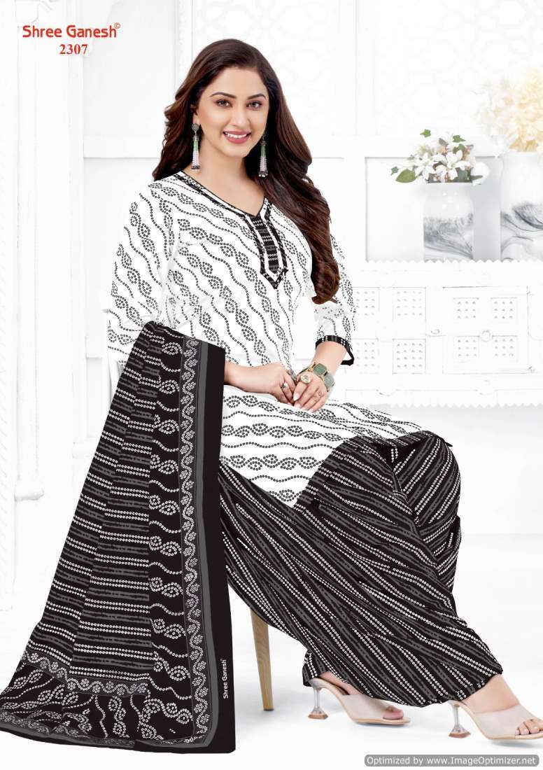 Shree Ganesh White And Black Vol-3 – Dress Material - Wholesale Catalog