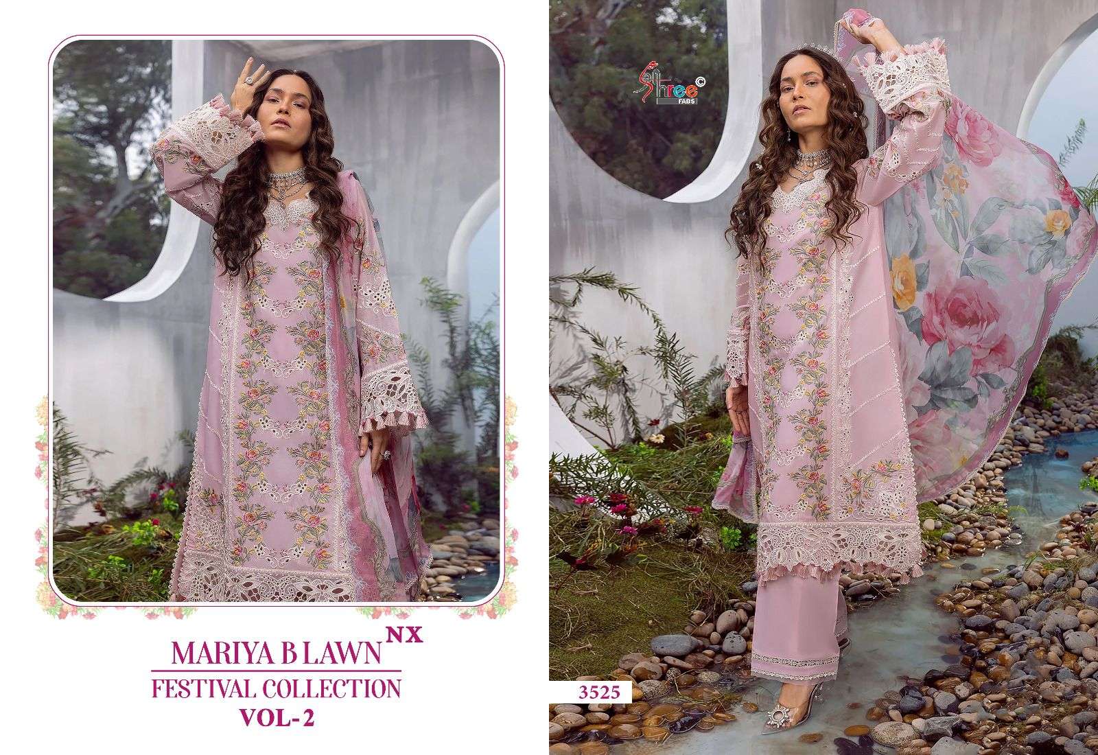 Shree Mariya B Lawn Festival Vol 2 Nx Cotton Dupatta Salwar Suit Wholesale catalog
