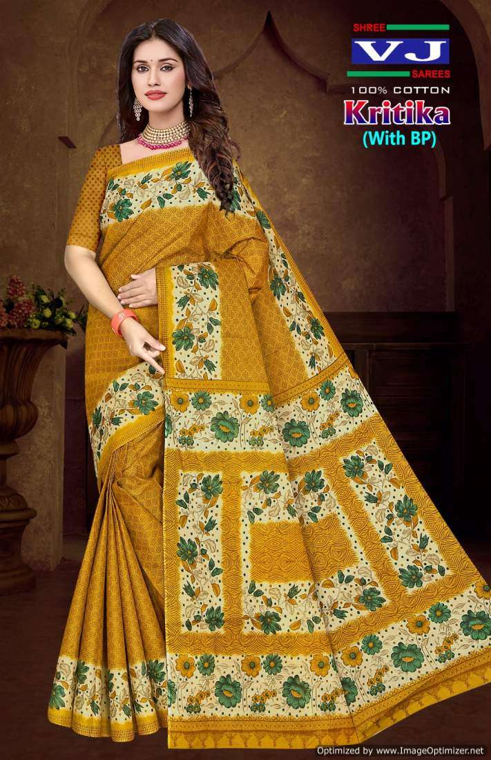 Shree VJ Kritika Vol-1 – Cotton Sarees - Wholesale Catalog