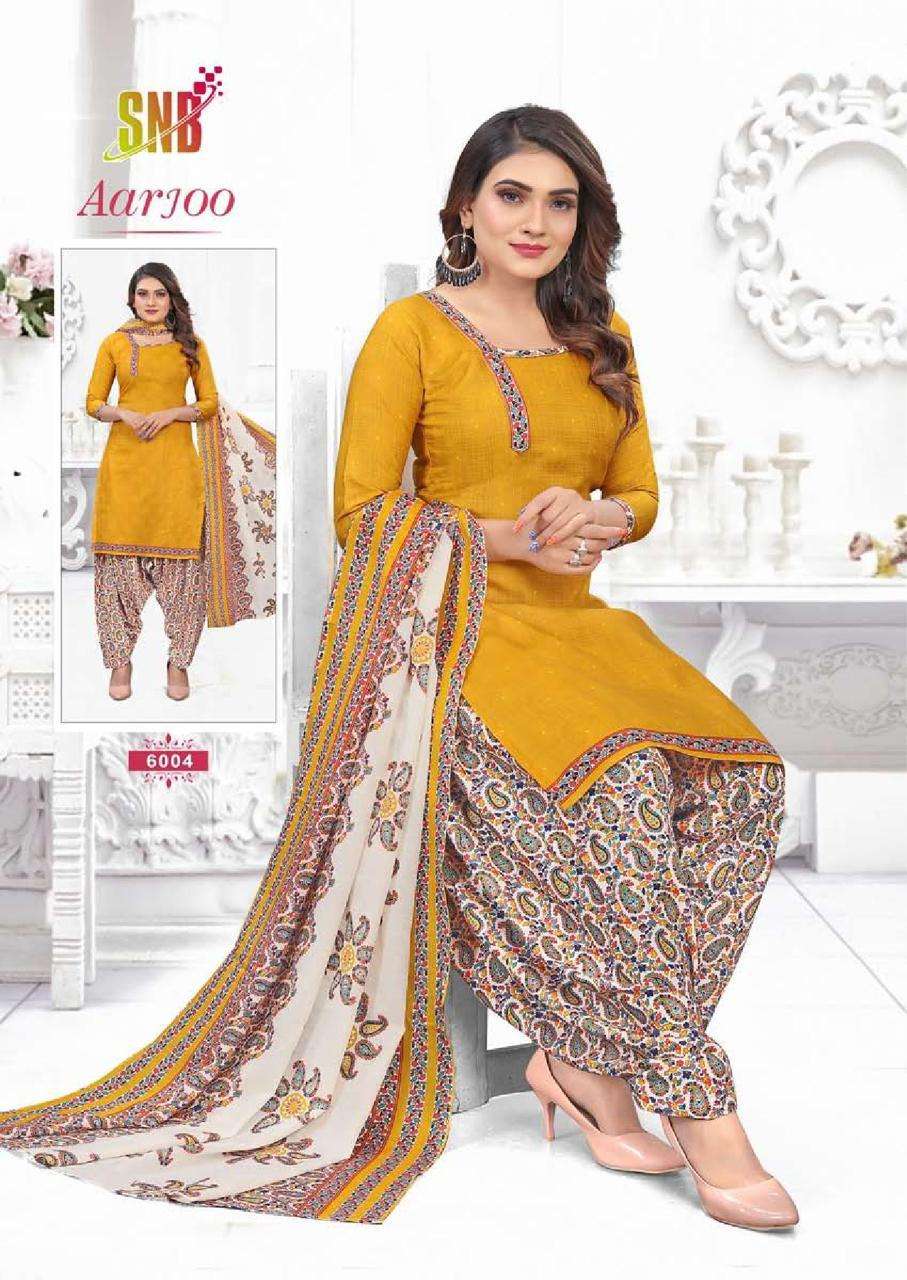 SNB TRENDY AARJOO vol -6 Dress Materials Wholesale catalog