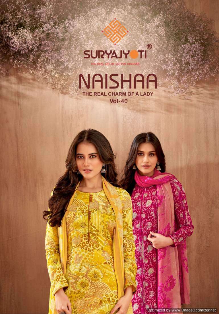Suryajyoti Naishaa Vol-40 – Dress Material - Wholesale Catalog