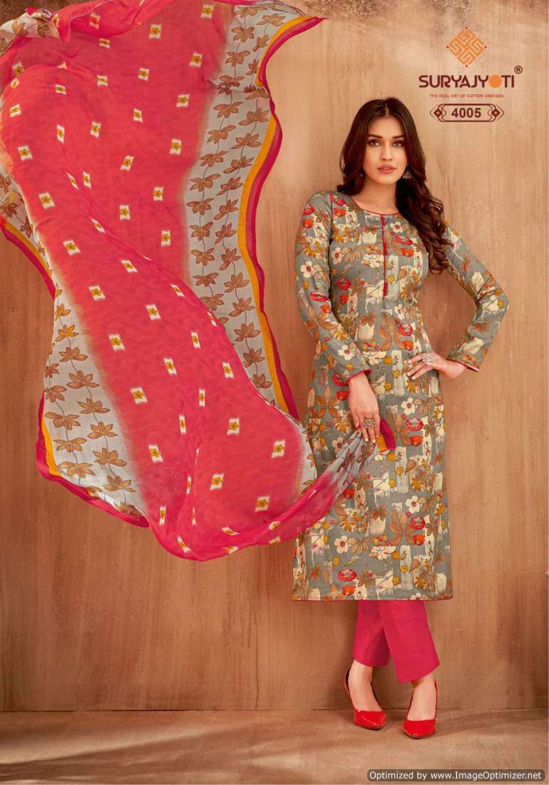 Suryajyoti Naishaa Vol-40 – Dress Material - Wholesale Catalog