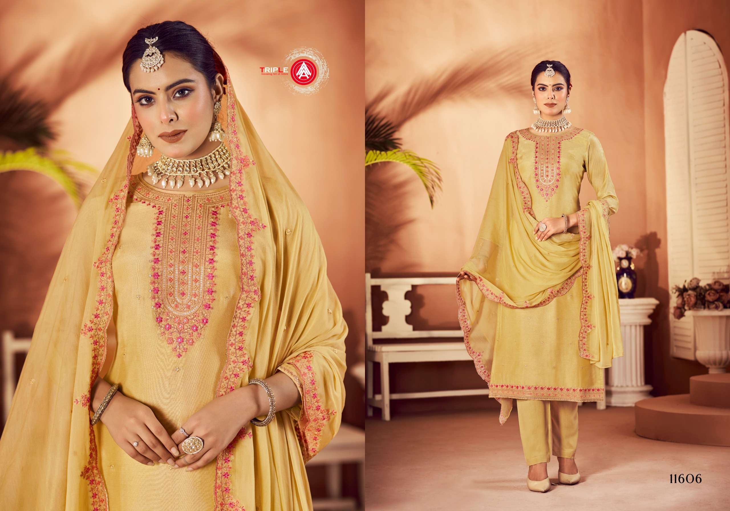 Triple Aaa Taani Muslin Designer Salwar Kameez Wholesale catalog