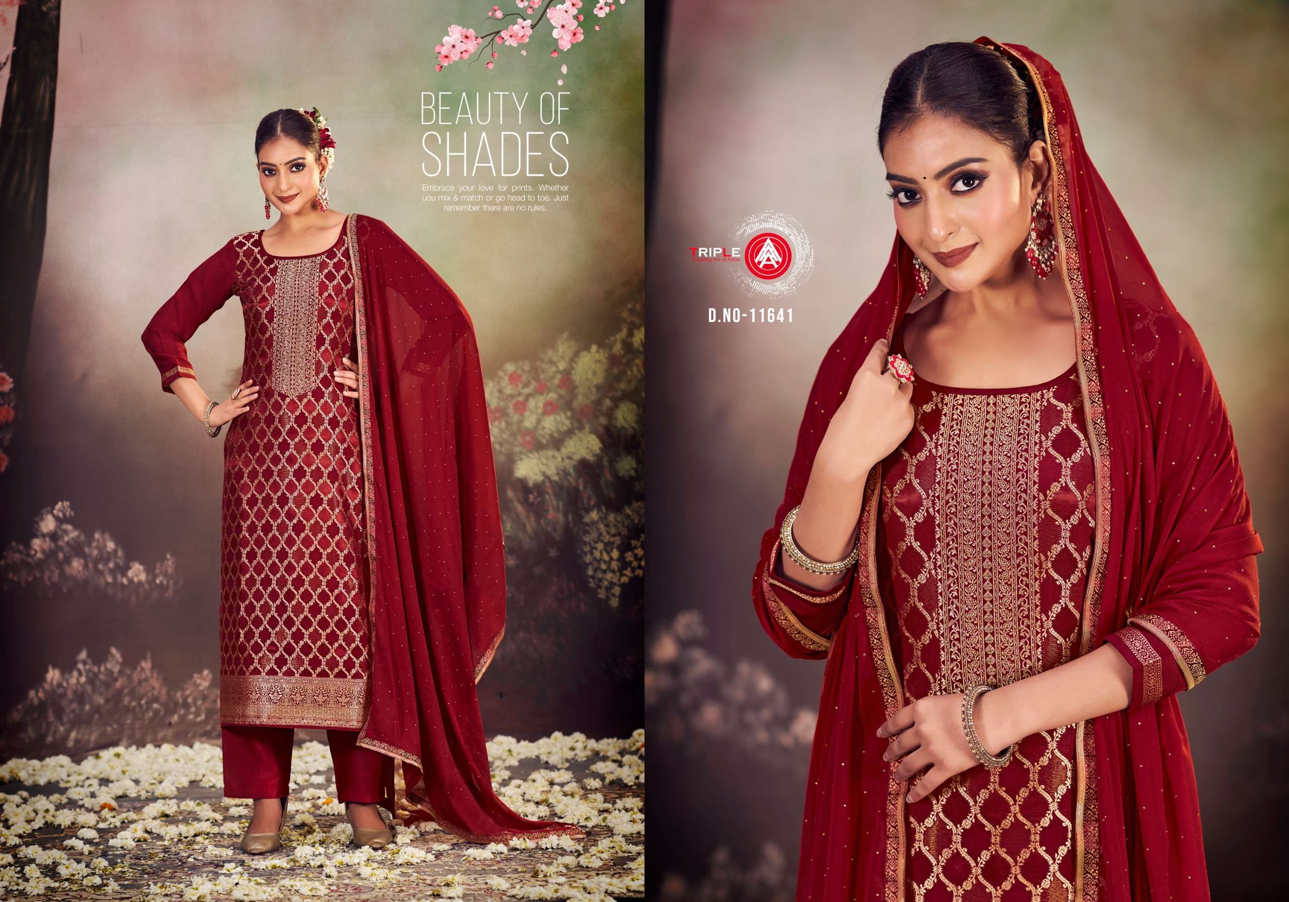 Triplee Aaa Loyal Edition Vol 3 Muslin Designer Salwar Kameez Wholesale catalog