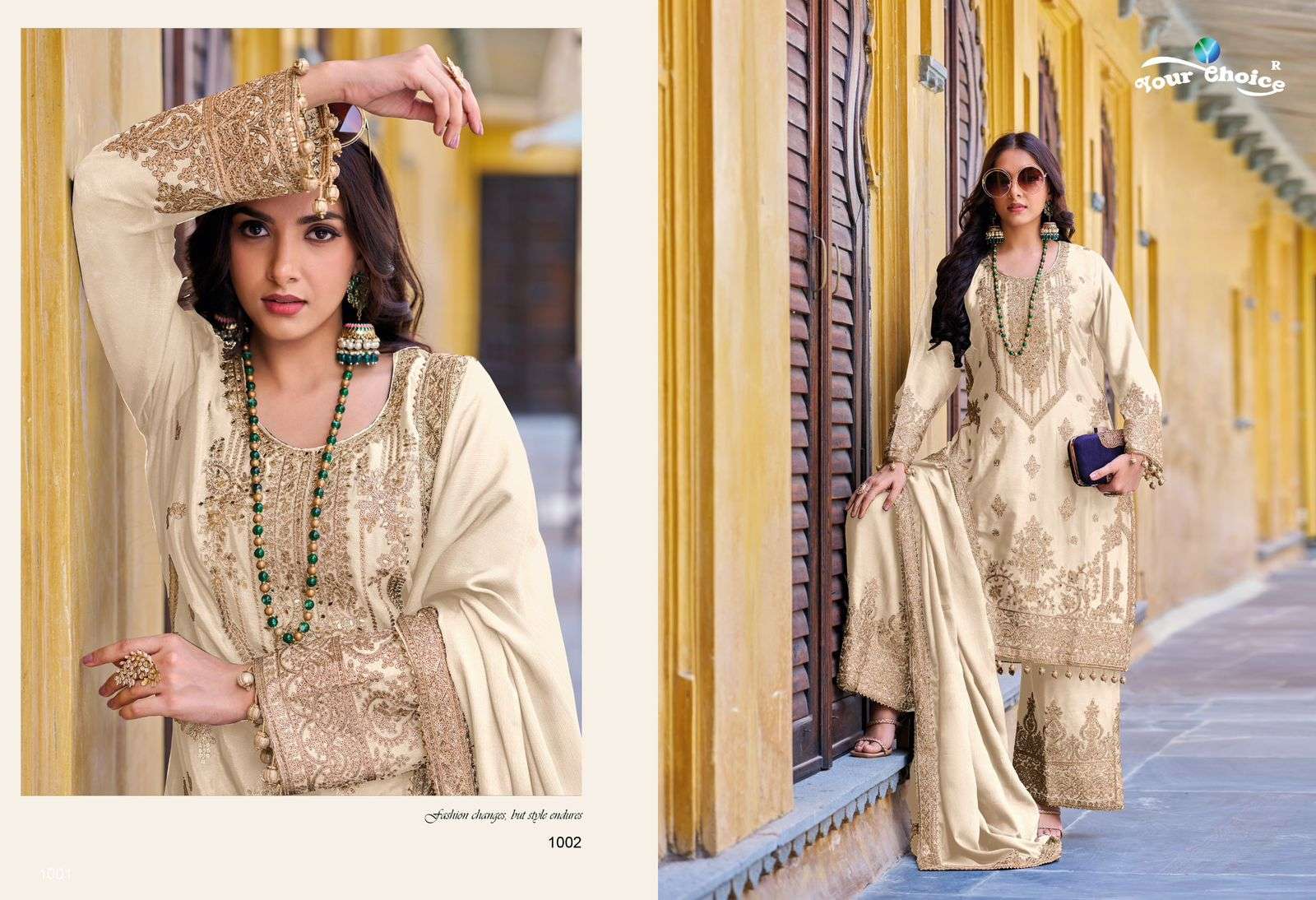 Your Choice Asim Jofa Chinon Designer Salwar Suits Wholesale catalog