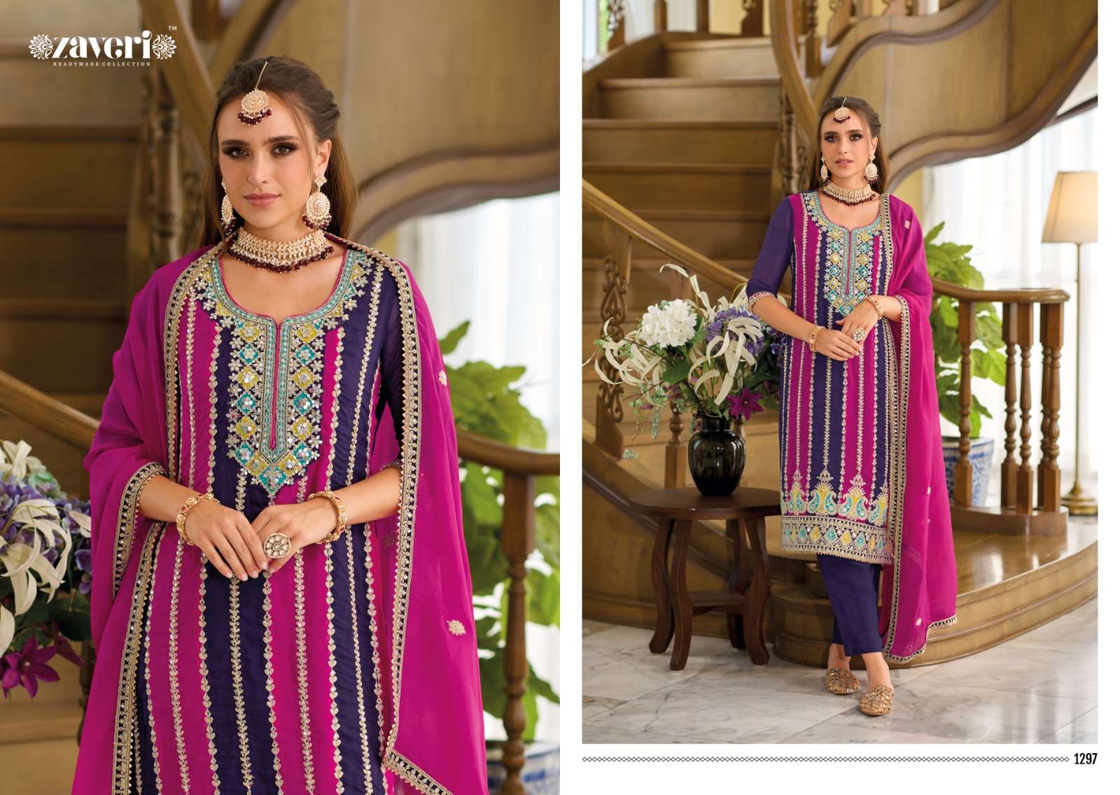 Zaveri Jasmine Soft Organza Salwar Kameez Wholesale catalog