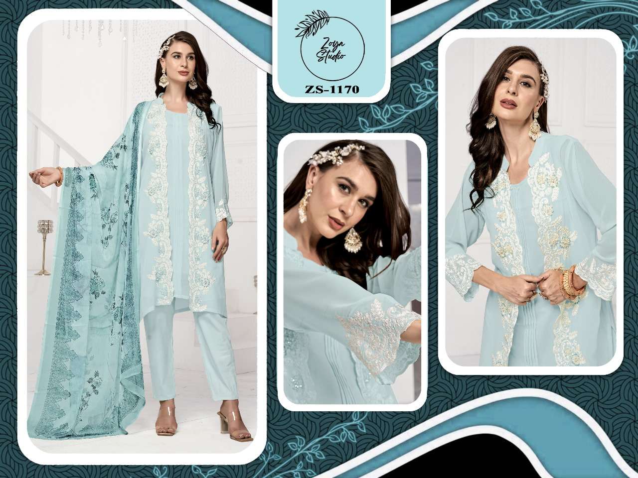 Zoya Studio 1170 Light Colour Designer Pakistani Suit Wholesale catalog