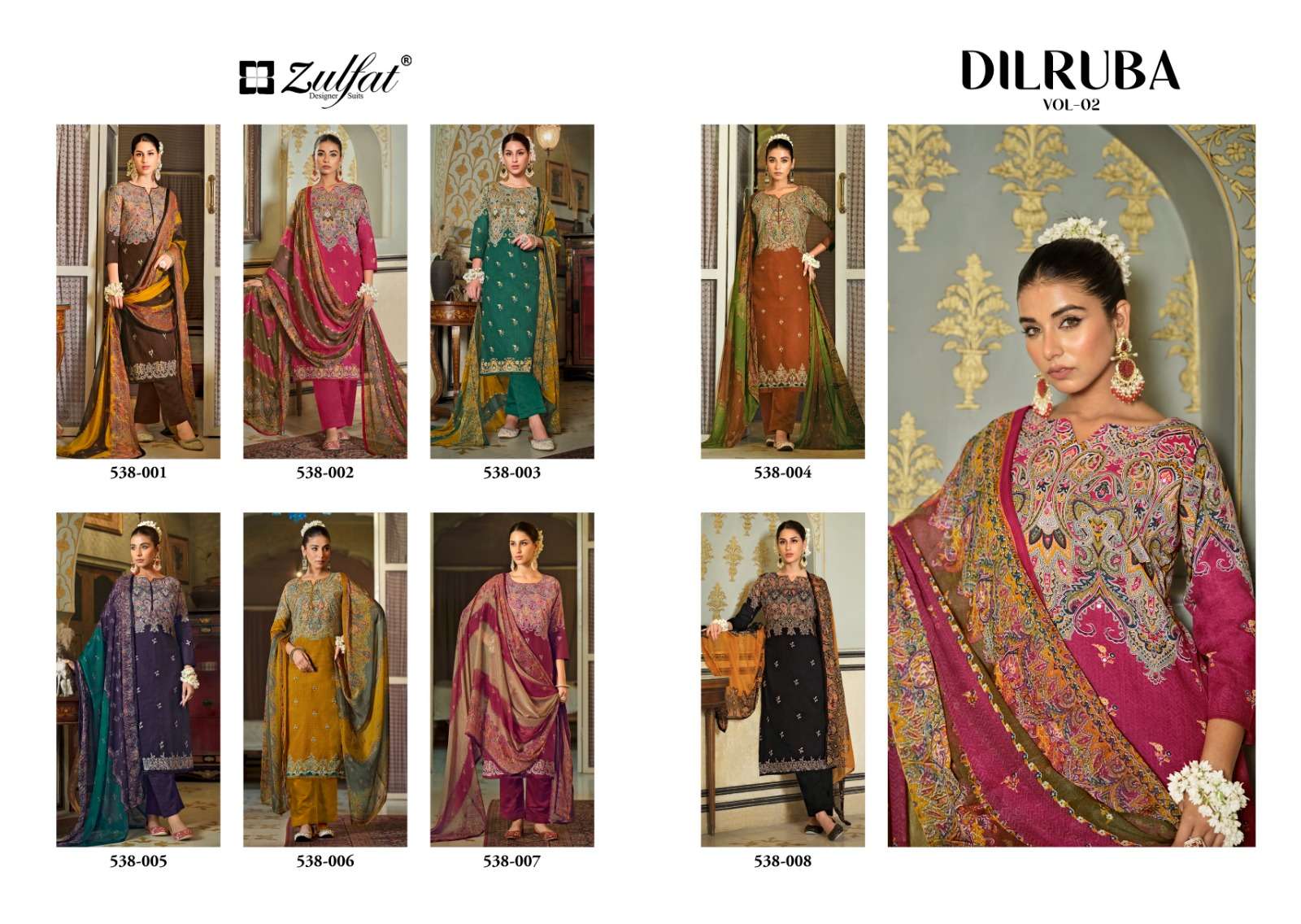 Zulfat Dilruba Vol 2 Exclusive Designer Printed Dress Material Wholesale catalog