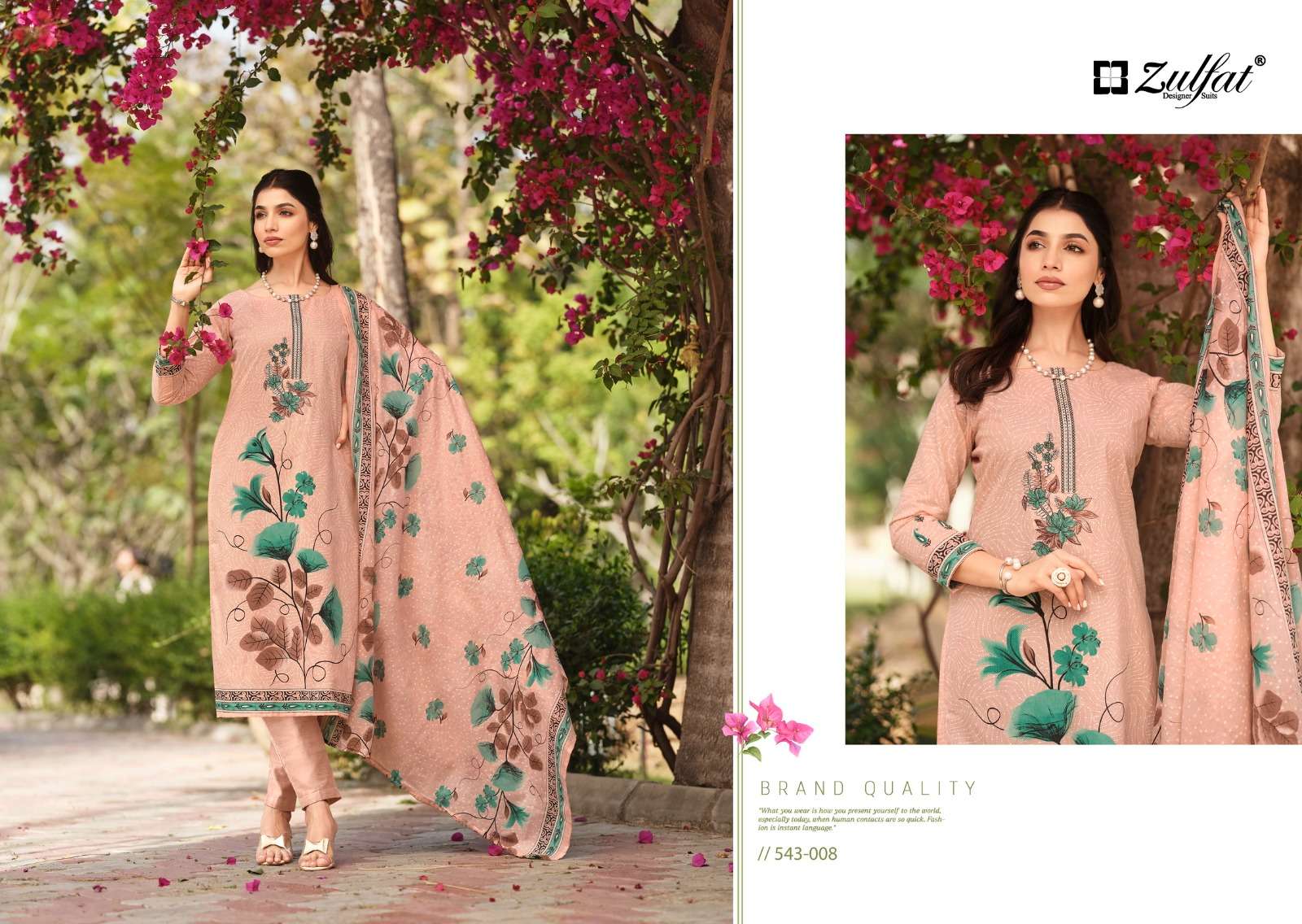 Zulfat Florence 543 Cotton Printed Dress Material Wholesale catalog