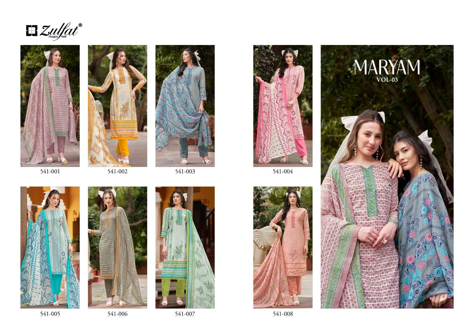 Zulfat MARYAM VOL 3  Dress Materials Wholesale catalog