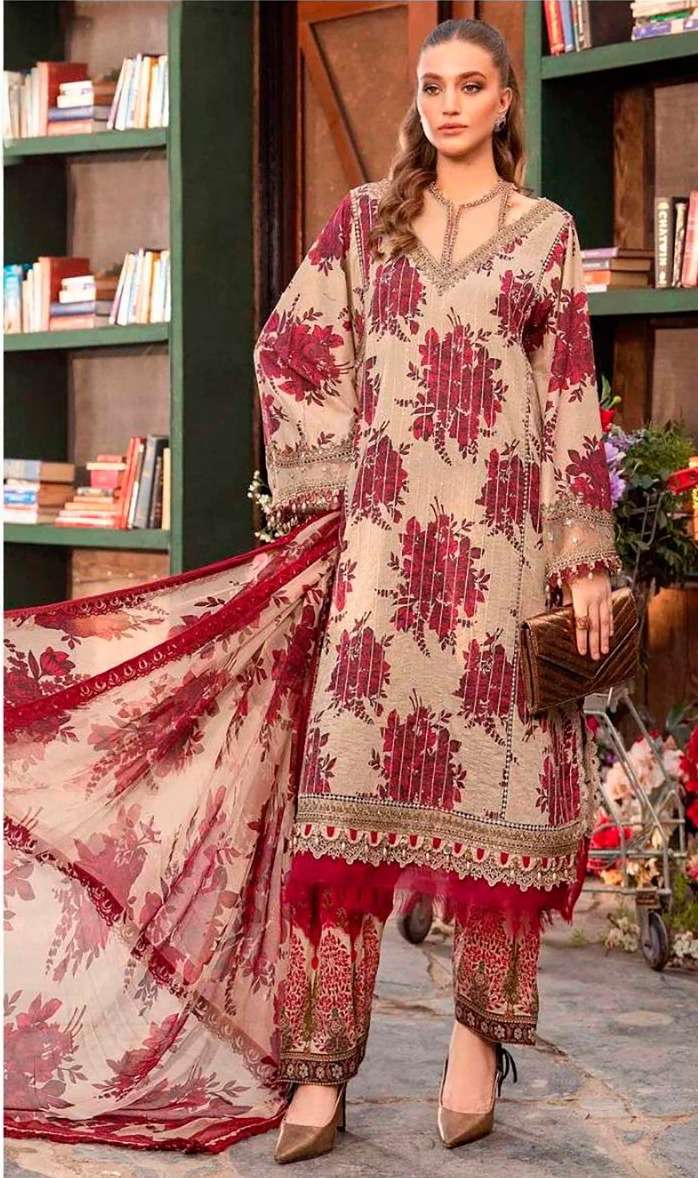 Aasha M Print Vol 11 Cotton Dupatta Pakistani Suit Wholesale catalog