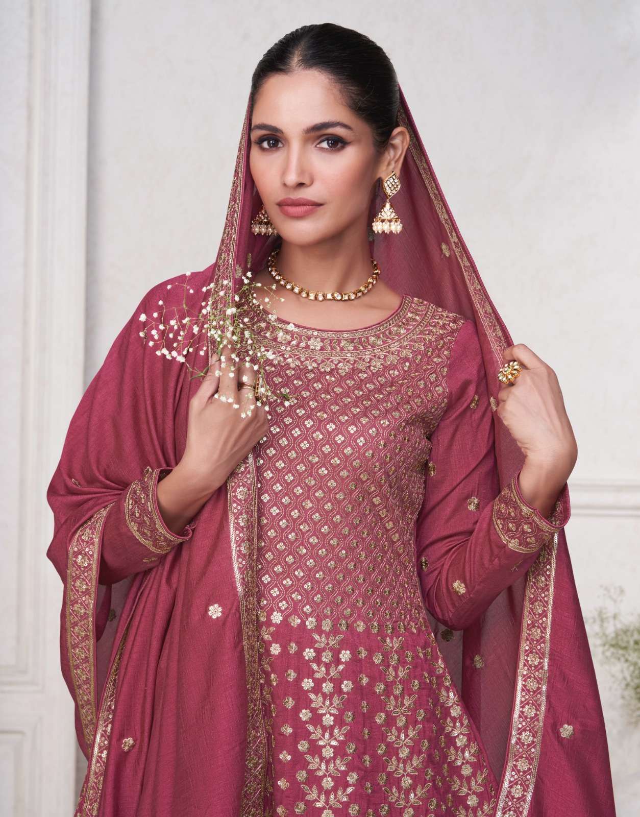 Aashirwad Gulkand Sargam Nx Premium Silk Salwar Kameez Wholesale catalog