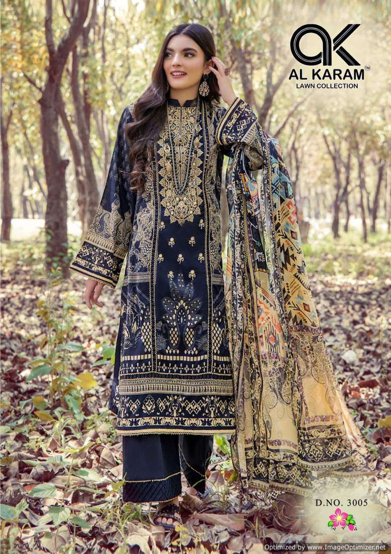 Al Karam Florence Vol 3 Cotton Dress Material Wholesale catalog