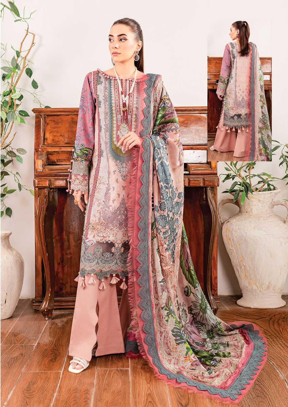 Al Karam Kesariya Vol 12 Cambric Cotton Dress Material Wholesale catalog