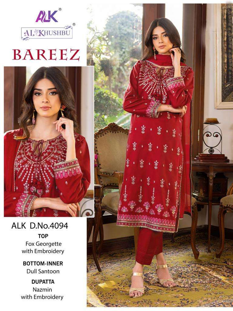 Alk Khushbu Bareez Vol 1 Georgette Pakistani Suit Wholesale catalog