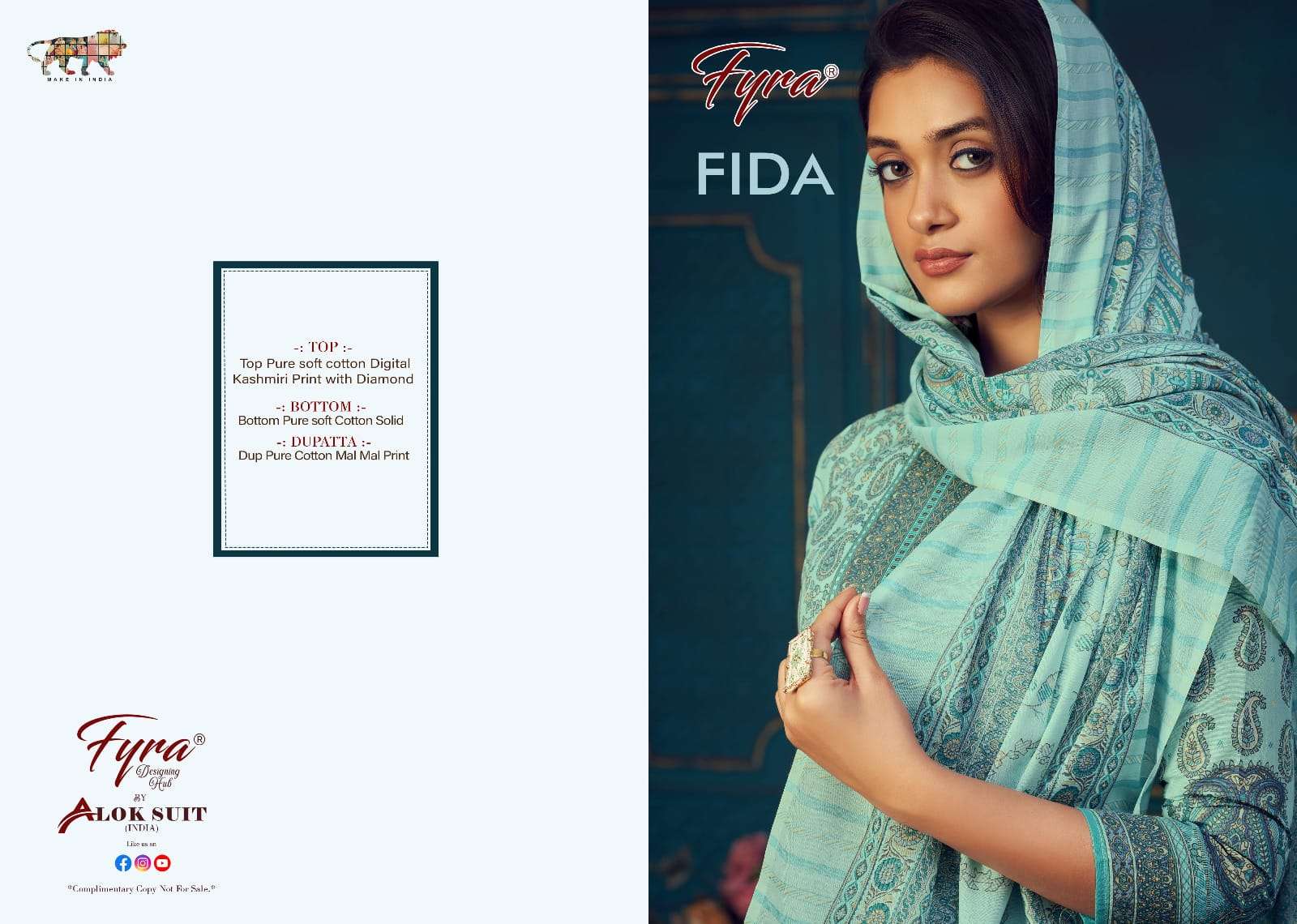 Alok Suit FIDA Salwar Kameez Wholesale catalog
