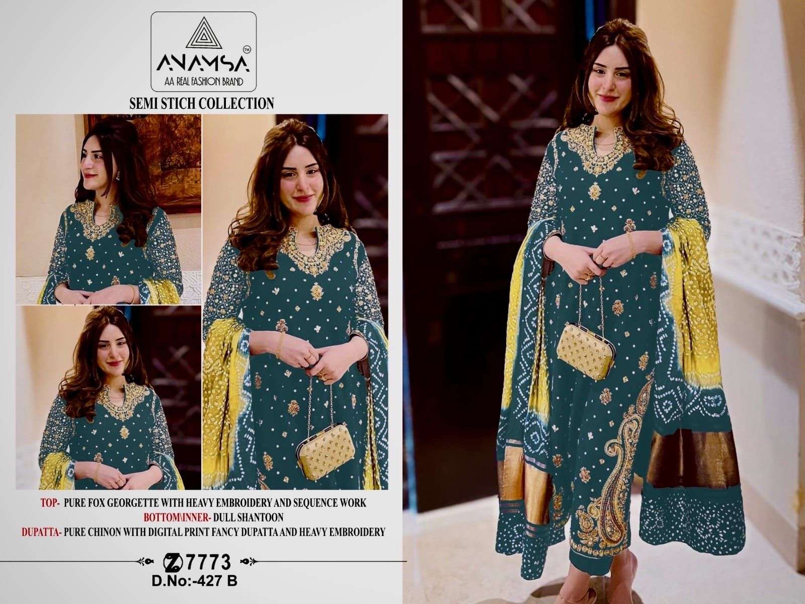 Anamsa 427 A To D Hit Colors Salwar Suit Wholesale catalog