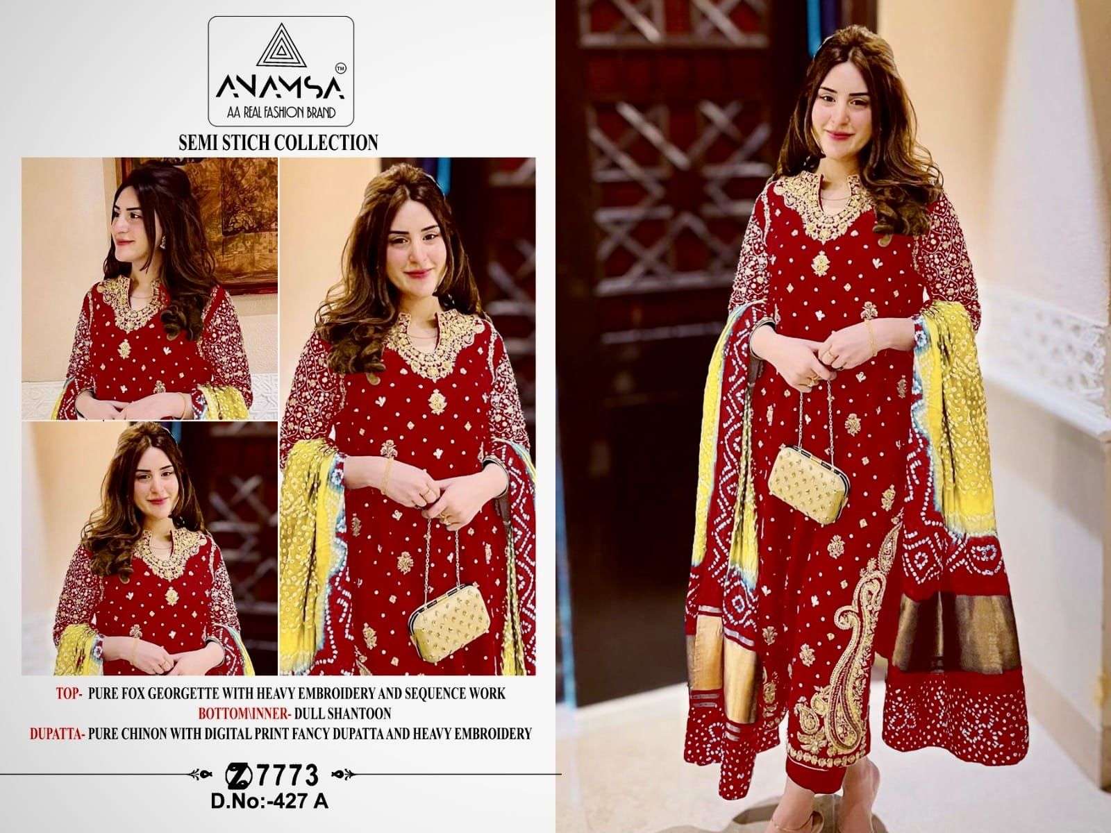 Anamsa 427 A To D Hit Colors Salwar Suit Wholesale catalog