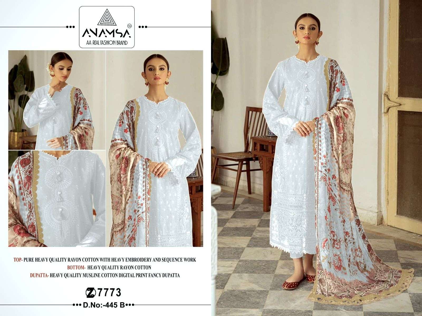 Anamsa 445 A To D Hit Colors Salwar Suit Wholesale catalog