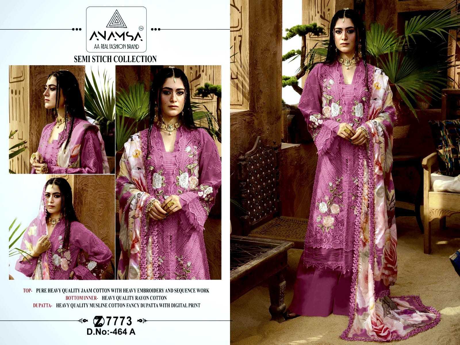 Anamsa 464 A To D Jam Cotton Salwar Suit Wholesale catalog