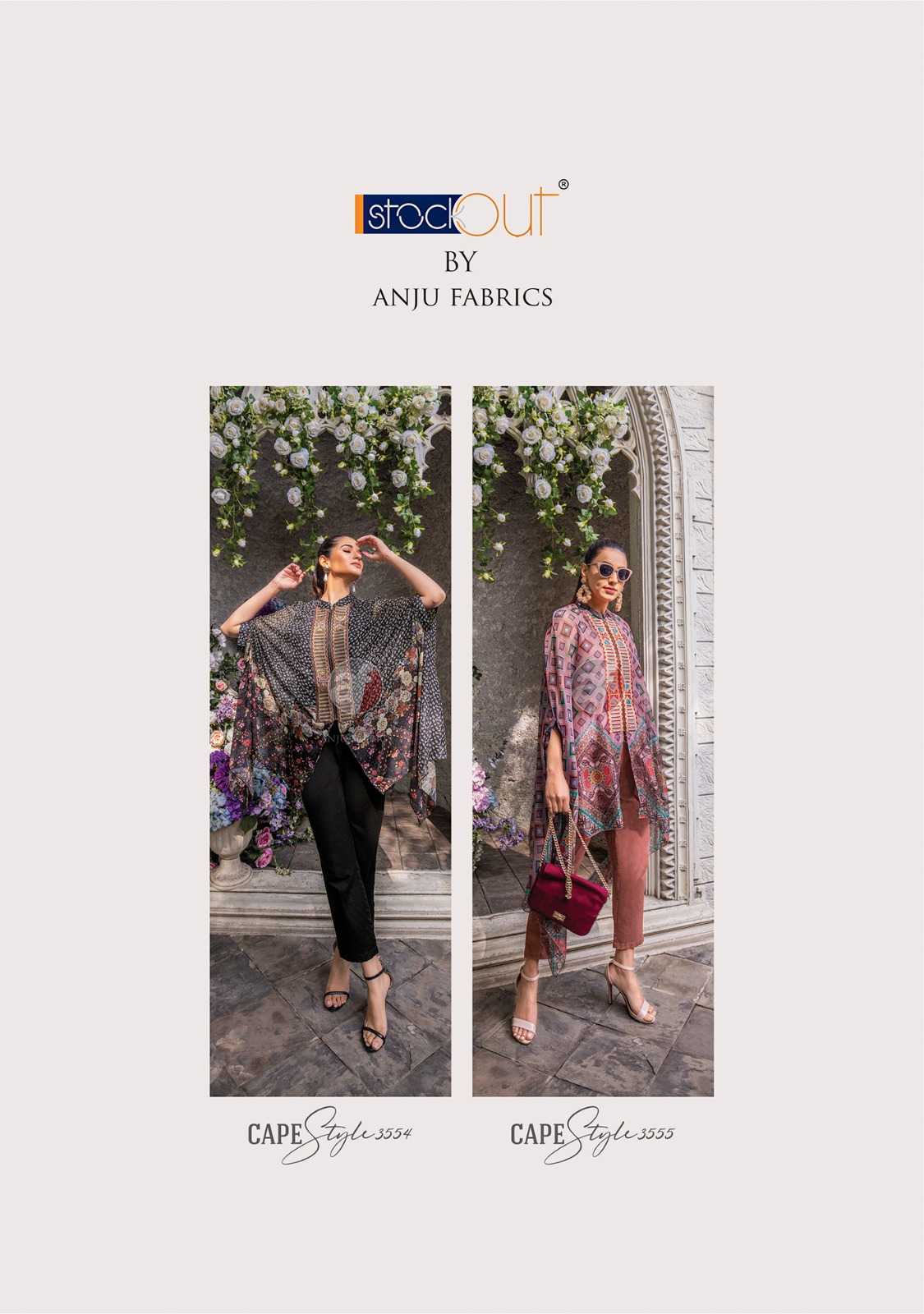 Anju Fabrics Cape Style Kurti Wholesale catalog