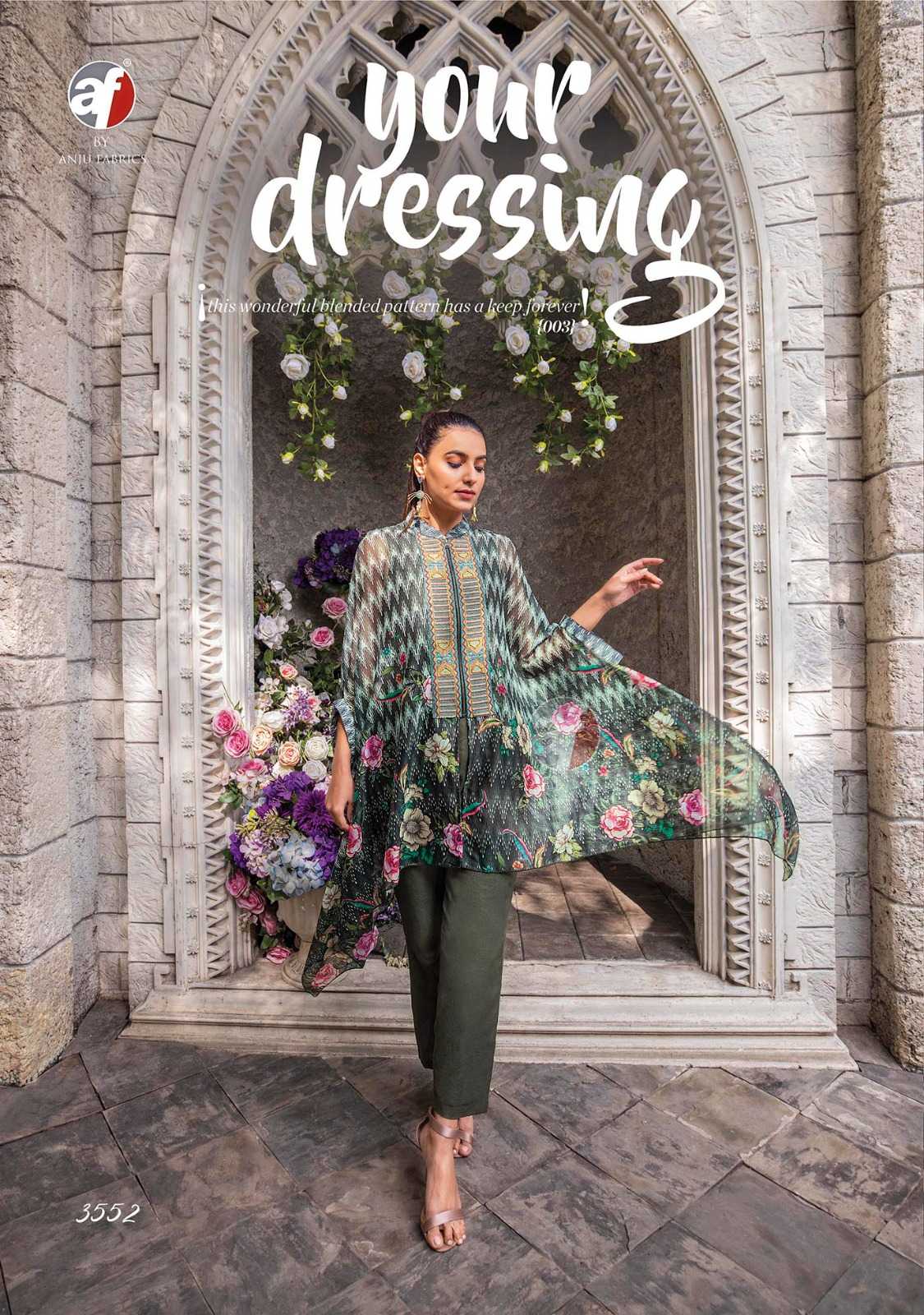Anju Fabrics Cape Style Kurti Wholesale catalog
